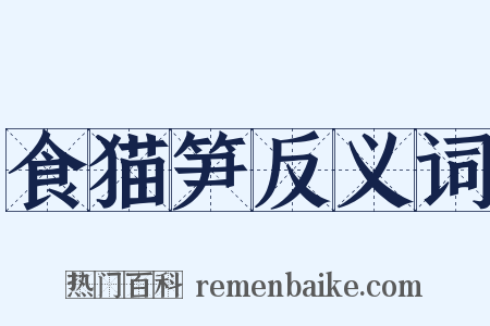 食猫笋反义词是什么意思的图片